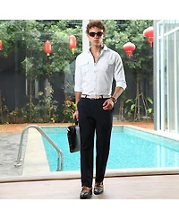 Men's Baby Blue Solid Utility Shirt
