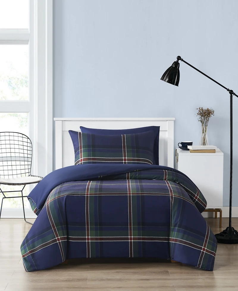 Truly Soft Bronson Plaid 3-Pc. Duvet Cover Set, Full/Queen