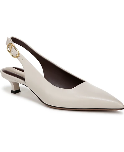 Franco Sarto Women's Marlow Pointed Toe Slingback Kitten Heel Pumps