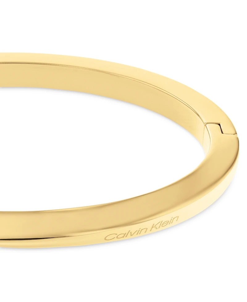 Calvin Klein Gold-Tone Stainless Steel Twist Bangle Bracelet