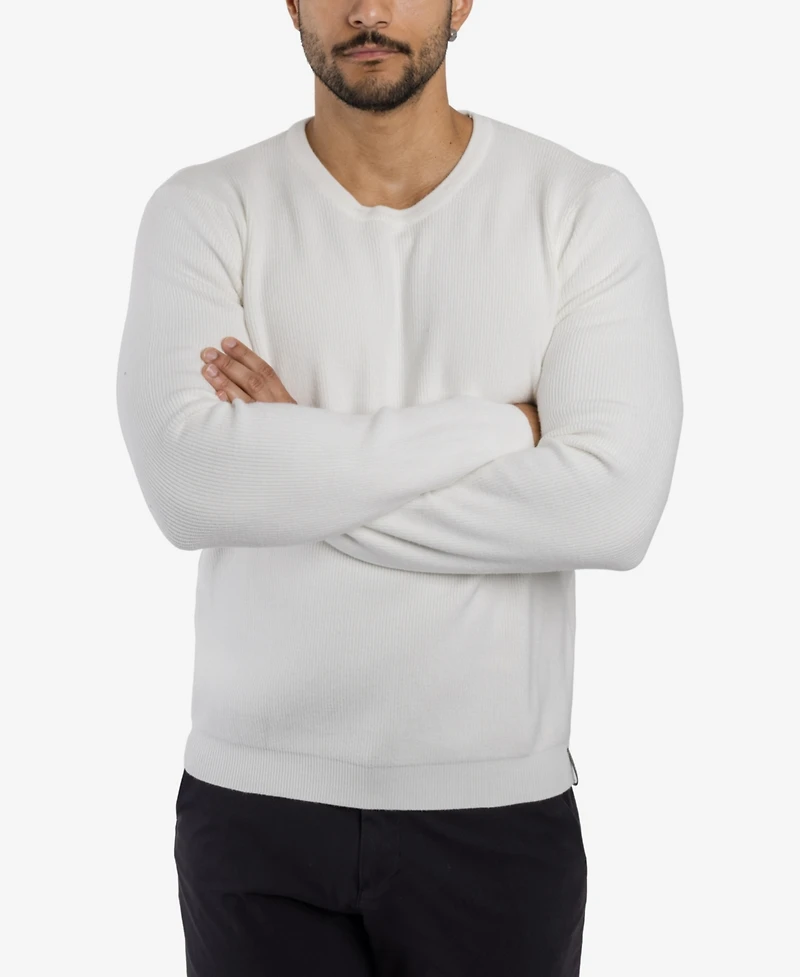 Spring + Mercer Men's Ribbed Crew Neck Sweater