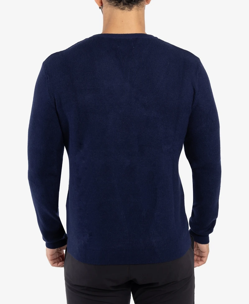 Spring + Mercer Men's Ribbed Crew Neck Sweater