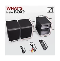 Pyle Home Stereo Shelf System With Bluetooth, Cd Player, Fm Radio, Usb/Sd Playback, 30 Watt