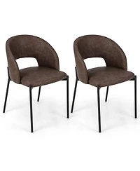 Dining Chair Set of with High-density Sponge Cushion Sturdy X-shaped Frame