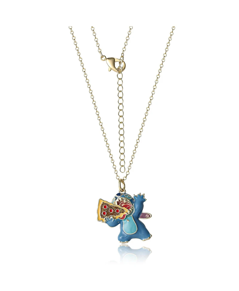 Disney Stitch Pizza Blue Enamel Character Pendant