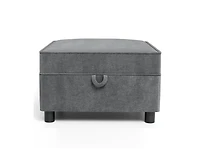 gaomon Chenille Storage Ottoman Module for Modular Sectional Sofa, Square Ottoman Module for Sectional Sleeper Sofa, Gray