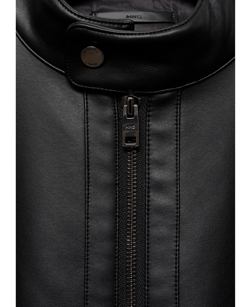 Mango Men's Slim-Fit Faux-Leather Jacket