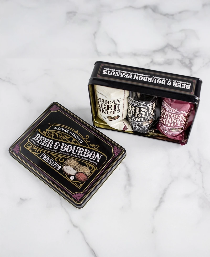 Sugar Plum Chocolates Beer Bourbon Liquor Peanuts Gift Tin, 16 oz.
