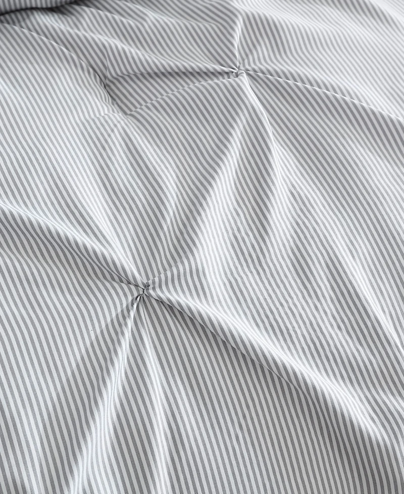 Swift Home Classic Stripes Pintuck 3-Pc. Comforter Set, Full/Queen