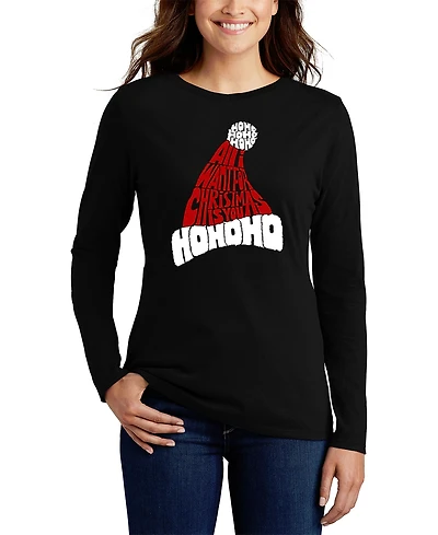 La Pop Art Women's All I Want for Christmas is You Word Long Sleeve T-Shirt