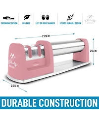 Premium Quality Knife Sharpener for Straight and Serrated Knives Stainless Steel Ceramic and Tungsten