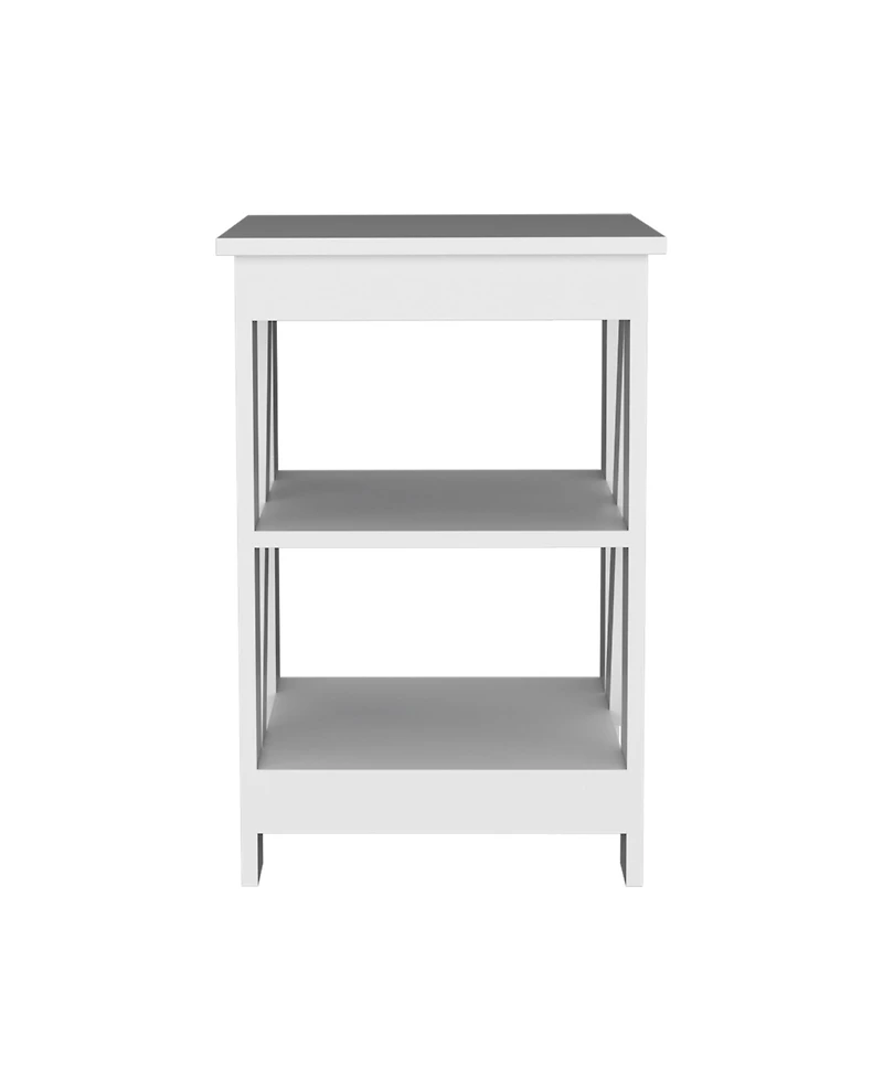 Ross 3-Tier End Table/Nightstand, Side Table for Small Space