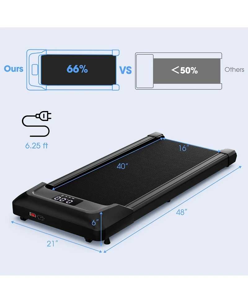 Walking Pad Under Desk Treadmill with Remote Control