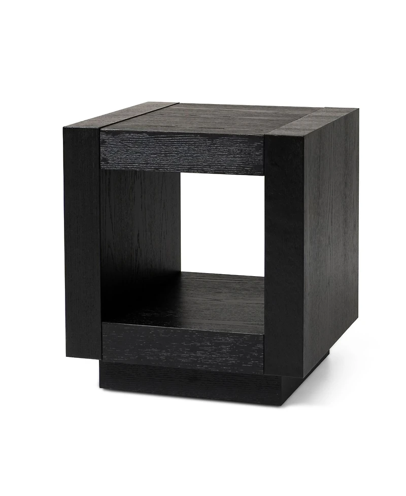 Maven Lane Artemis Contemporary Wooden Side Table in Refined Black Finish