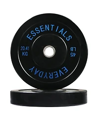 BalanceFrom Fitness 210 Pound Olympic Bumper Strength Training Weight Plate Set