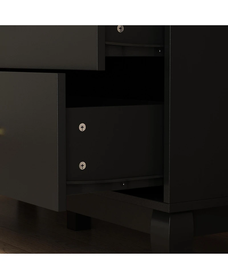 Homsee Wooden Accent Storage Cabinet with 6 Large Drawers