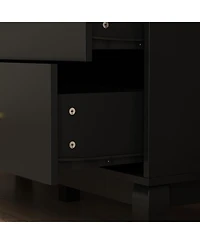 Homsee Wooden Accent Storage Cabinet with 6 Large Drawers