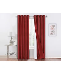 GoodGram Kate Aurora Living 2 Pack Double Layered 100% Blackout And Sheer Window Curtains