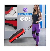 Hurtle Core Fitness Training Vibration Machine With Adjustable Speed, Red