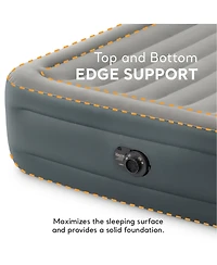 Intex Dura Beam Essential Rest Blow Up Queen Mattress Air Bed with Built In Pump