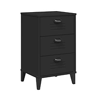 vidaXL Bedside Cabinet Viken Black Engineered Wood