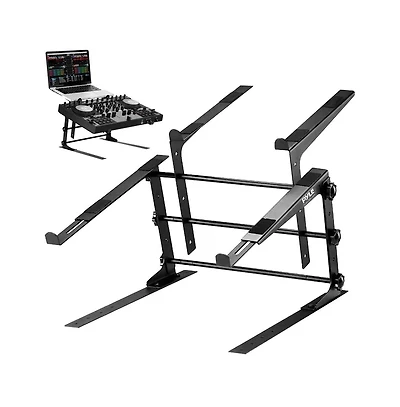 Pyle Dual Device Laptop Stand - Universal Dj Mixing Workstation