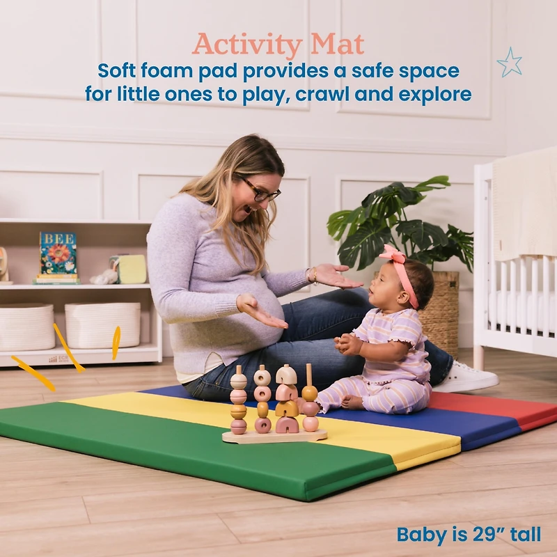 ECR4Kids SoftZone -Section Rainbow Runway Activity Mat