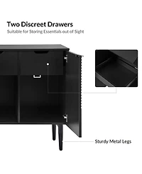 Hulala Home Samir Modern 63"Wide 4 Door Sideboard with Adjustable Shelf