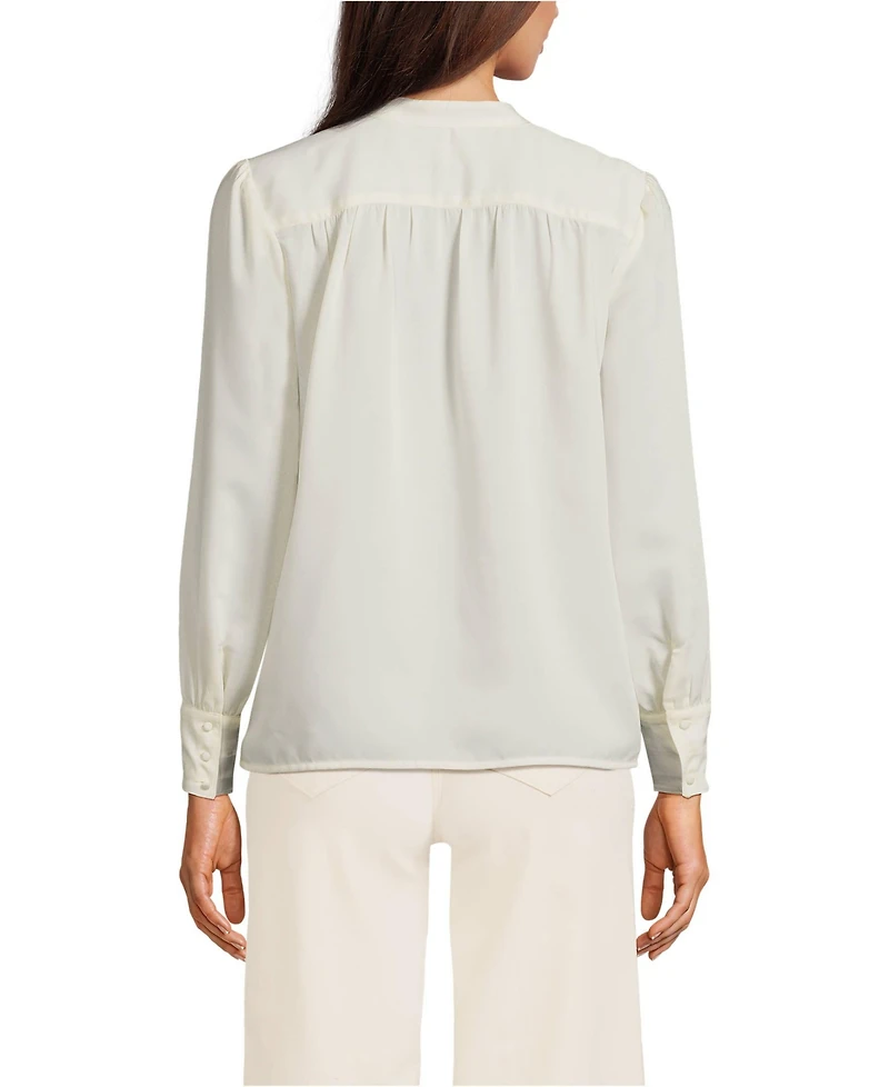 Lands' End Women's Satin Popover Shirt