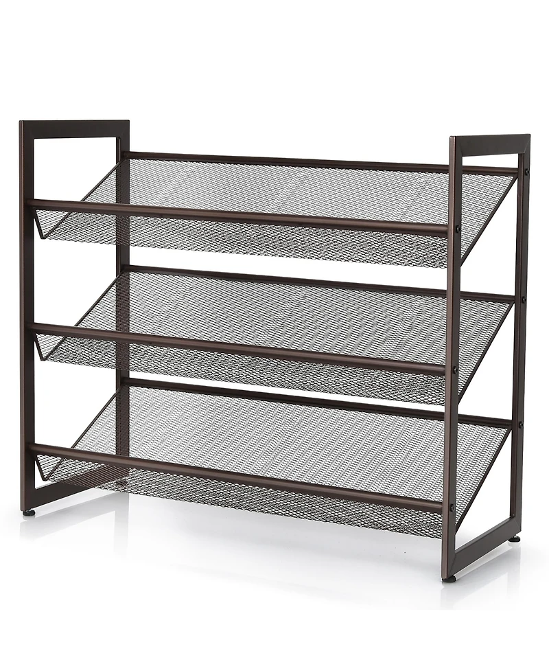 Tier Shoe Rack Adjustable to Flat Slant Shoe Organizer Holder Stand