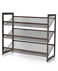 Tier Shoe Rack Adjustable to Flat Slant Shoe Organizer Holder Stand