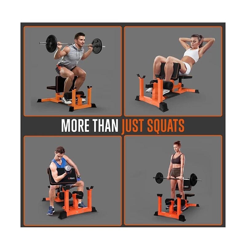 Squatz Multi-Function Sissy Squat Machine With Adjustable Squat Bench