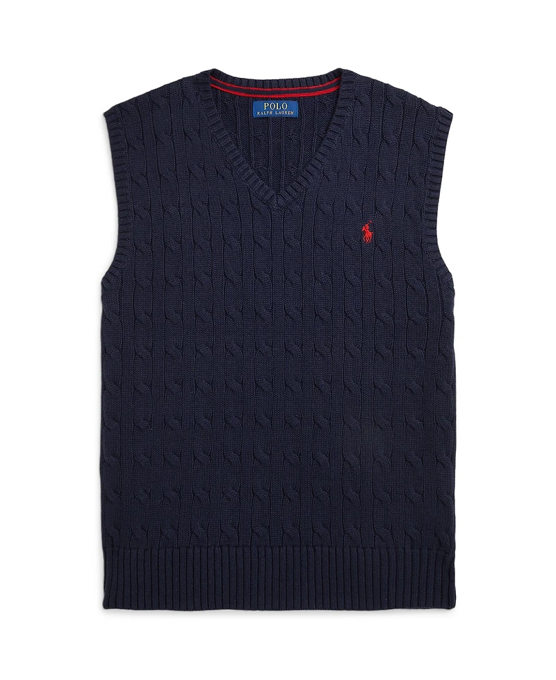 Polo Ralph Lauren Big Boys Cable- Knit Sweater Vest