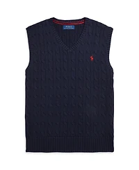 Polo Ralph Lauren Big Boys Cable- Knit Sweater Vest