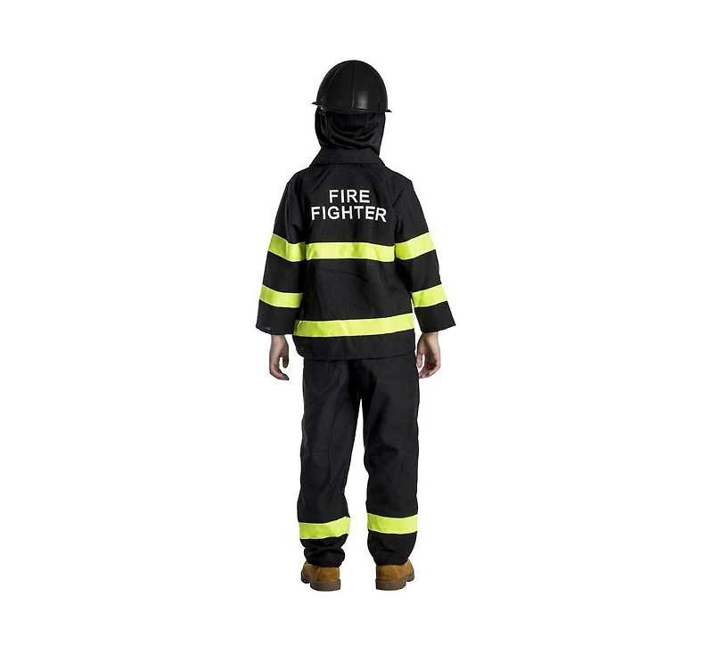 Dress Up America Firefighter Jacket, Pants & Hood Costume Set - Toddlers Girls Boys