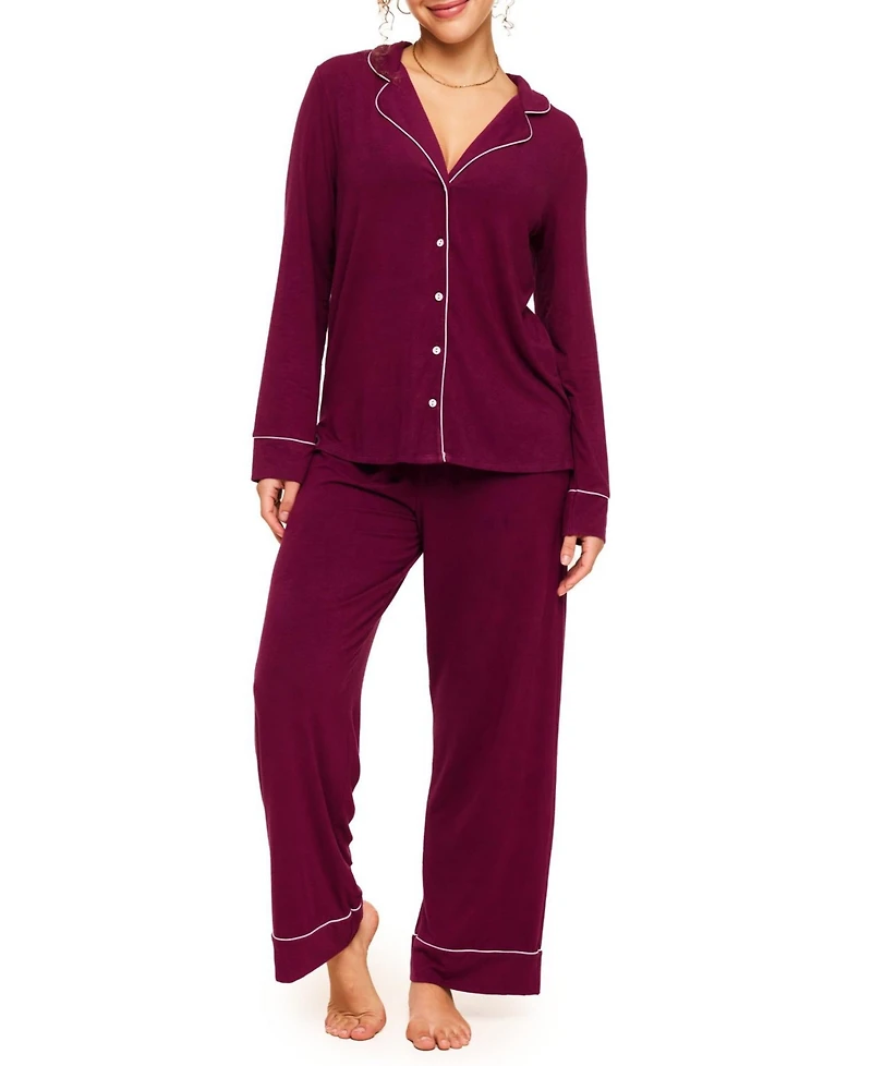 Adore Me Women's Matilde Long Sleeve & Pants Pajama Set