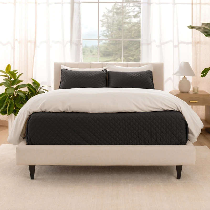 Bare Home Ultra-soft Diamond Stitched Coverlet Set Full/Queen