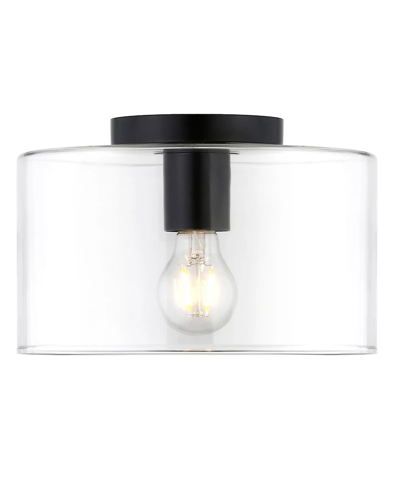 Hudson & Canal 10" Metal Henri Wide Semi Flush Mount