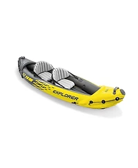 Intex 68307EP Explorer K2 2 Person Inflatable Kayak Set and Air Pump, Yellow