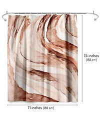 Abstract Shower Curtain Gulf by Pi Creative Art - Black