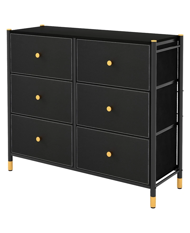 Drawer Fabric Dresser Tower Wide Chest of Drawers Storage Organizer Bedroom