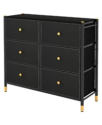 Drawer Fabric Dresser Tower Wide Chest of Drawers Storage Organizer Bedroom