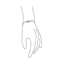 Bling Jewelry Two Tone Stacking Functional Hook And Eye Catch Bangle Bracelet Yellow Gold Platerd Sterling Silver Adjustable 7-8 Inch