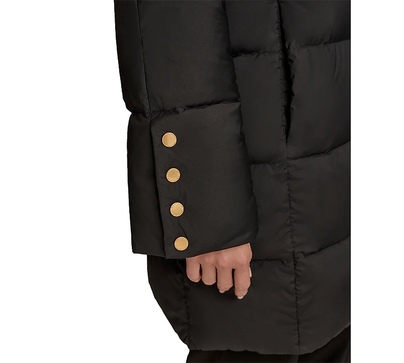 Donna Karan New York Women's Hooded Down Puffer Coat