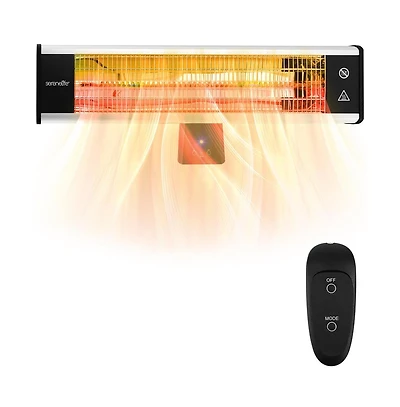 SereneLife Wall Mounting Patio Heater, 1500W with Remote Control