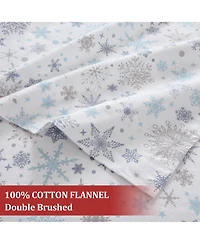 gaomon 4 Pieces Christmas Cotton Flannel Bedding Sheet Set