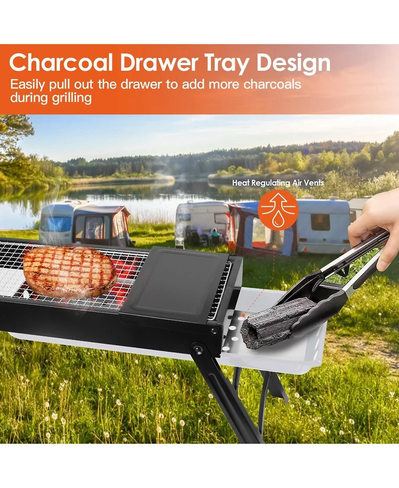 Slickblue Portable Bbq Griddle for Outdoor Cooking