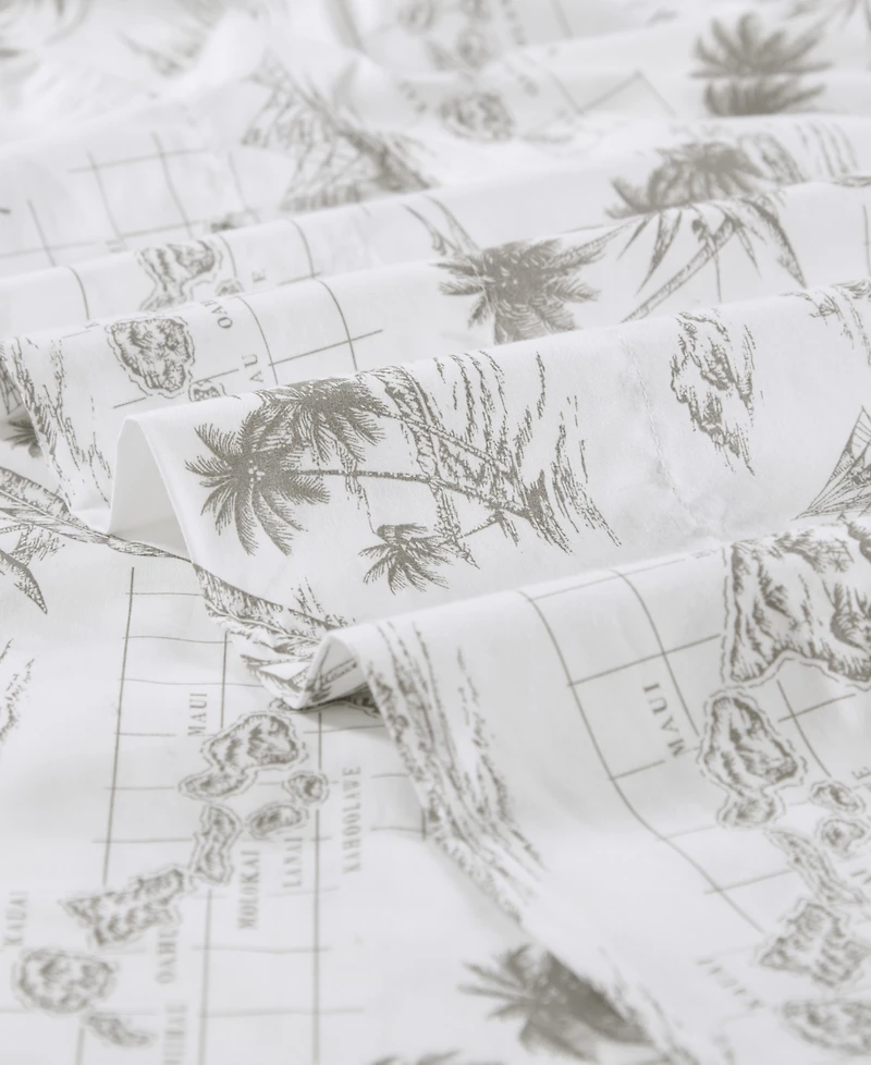 Tommy Bahama Home Cotton Percale 4 Piece Sheet Set, King
