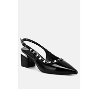 Hiral Stud Embellished Slingback Sandals Women