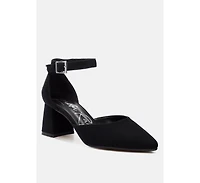 Rozita Microfiber Block Heel Sandals Women
